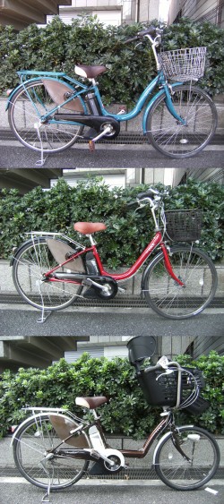 中古電動自転車<br />
税別29.800-円～<br />
